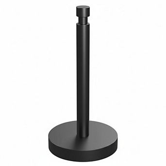 Countertop Paper Towel Holder Black Weighted Base Non Slip Stainless Steel