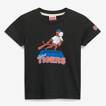 Toddler Homage Charcoal Detroit Tigers Mascot T-Shirt