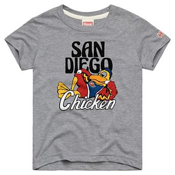 Toddler Homage Gray San Diego Chicken Mascot T-Shirt