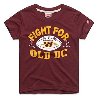 Toddler Homage Burgundy Washington Commanders Fight For Old DC Logo Tri-Blend T-Shirt