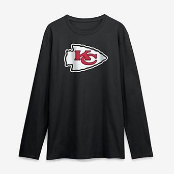 Men's Logo Athletic Black Kansas City Chiefs Primary Logo Long Sleeve T-Shirt