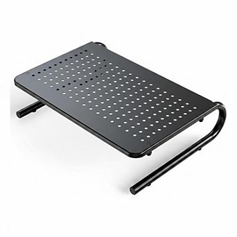 Monitor Riser Desk Organizer Laptop Shelf Vented Screen Computer Stand PC Printer Home Office