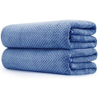 2 Pack Bath Towel Set,Extra Large Waffle Bath Towel Set,Super Soft Highly Absorbent,for Bathroom,Gym