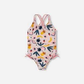 Big Kids Girl One-Piece Swimsuit Printed Fruits