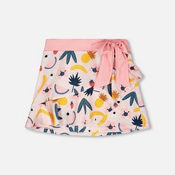 Big Kids Girl Beach Skirt Cover-Up Printed Fruits