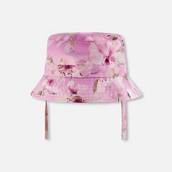 Toddlers Girl Beach Hat Flower Print