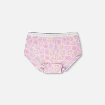 Little Kids Girl Organic Cotton Boyshort Panty Animal Print