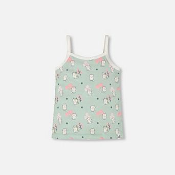 Little Kids Girl Organic Cotton Tank Underwear Kitten Print