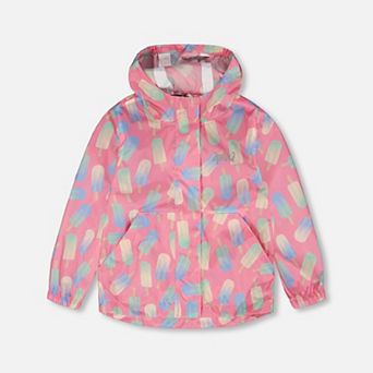 Little Kids Girl Packable Windbreaker In Polyester Lollipop Print
