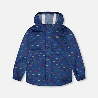 Little Kids Boy Packable Windbreaker In Polyester Car Print