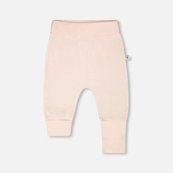 Baby Girl Organic Cotton Jersey Foldover Waist Evolutive Pants