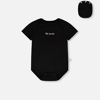 Baby Girl Evolutive Organic Cotton Jersey Envelope Neck Bottom Snap Onesie