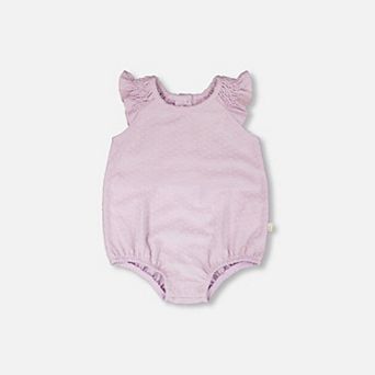 Baby Girl Jersey Flutter Sleeve Romper