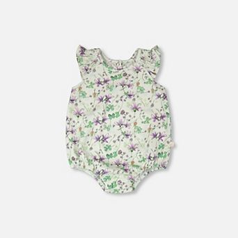 Baby Girl Jersey Romper Printed Flowers