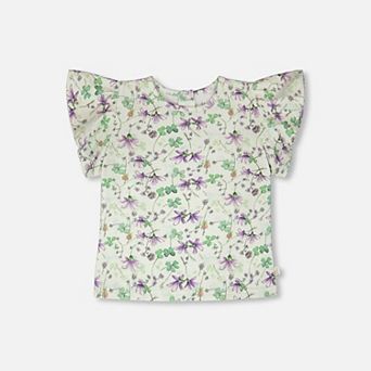 Baby Girl Jersey T-Shirt Printed Flowers