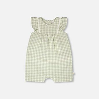 Baby Girl Ruffled Romper Gingham
