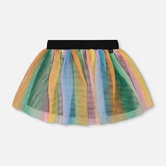 Little Kids Girl Printed Mesh Skirt