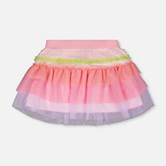 Little Kids Girl Mesh Skirt with Frills
