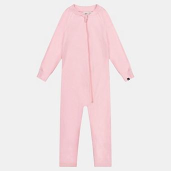 Little Kids Girl One Piece Asymmetric Zip Thermal Underwear