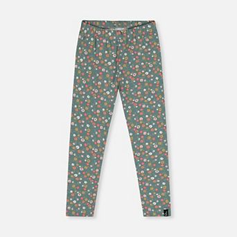 Big Kids Girl Floral Print Organic Cotton Leggings