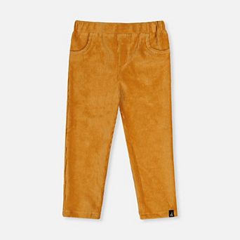 Big Kids Girl Ribbed Stretch Velour Treggings with Heart Pockets
