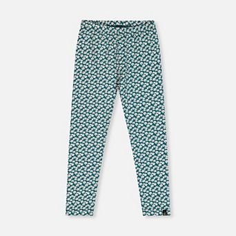 Big Kids Girl Daisy Print Organic Cotton Leggings