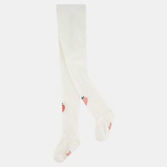 Big Kids Girl Strawberry Appliqué Knit Tights