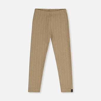 Big Kids Girl Ribbed Jacquard Leggings