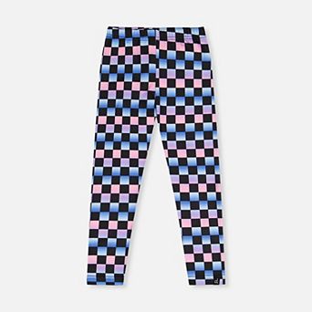 Big Kids Girl Stretch Checkered Print Leggings