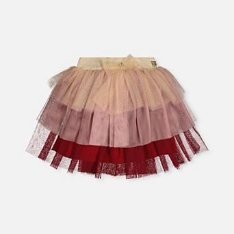 Big Kids Girl Multi-Layer Glittering Mesh Skirt
