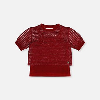 Big Kids Girl Fake Layering Top & Cami