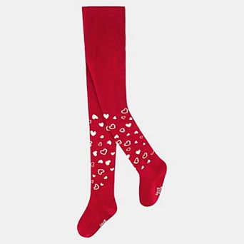 Little Kids Girl Knit Heart Tights