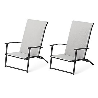 WOW PIONEER Set of 2 Folding Outdoor Dining Chairs