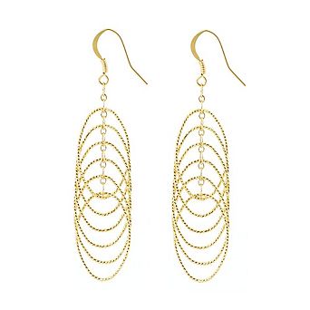 RMZ GOLD NYC 14K Gold Chandelier Hanging Earrings