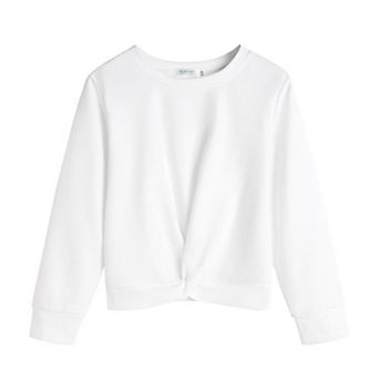 Arshiner Girls Tops Twist Front Lightweight Sweatshirt Tie Dye Printed Long Sleeve Girls Crop Tops
