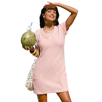 Women's Cupshe V-Neck Cover Up Mini Dress