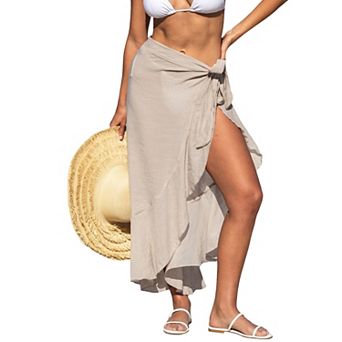 Women's Cupshe Sheer Ruffled Maxi Sarong