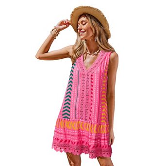 Women's Cupshe Lace Trim Cover-Up Dress