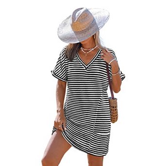 Women's Cupshe Waffle Knit Cover-Up Dress