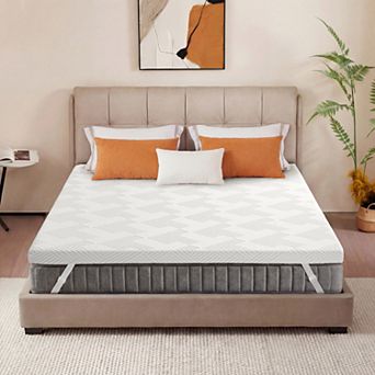 3 Inch Mattress Topper,High Density with Removable & Washable Cover, Medium Firmness, Lumbar Support