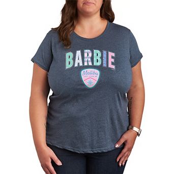 Plus Size Barbie Malibu Ski Crew Graphic Tee