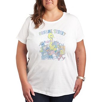 Plus Size Sesame Street Christmas Shopping Graphic Tee