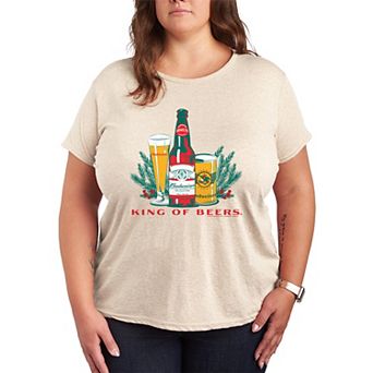 Plus Size Budweiser "King Of Beers" Holiday Graphic Tee
