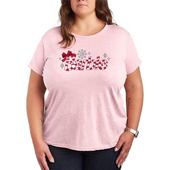 Plus Size Barbie Candy Cane Logo Graphic Tee