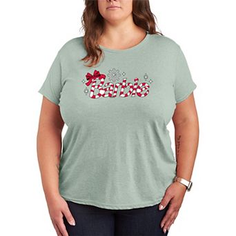 Plus Size Barbie Candy Cane Logo Graphic Tee