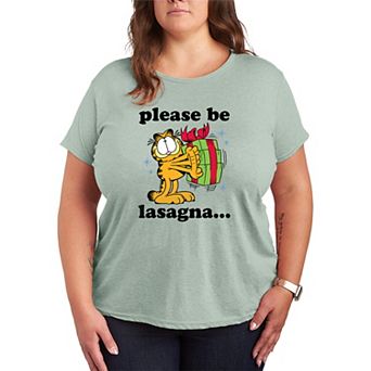 Plus Size Garfield "Please Be Lasagna…" Graphic Tee