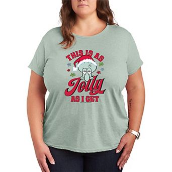 Plus Size Nickelodeon SpongeBob SquarePants Squidward Graphic Tee