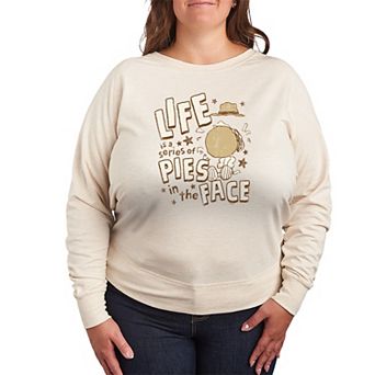 Plus Size Peanuts Spike French Terry Long Sleeve Tee