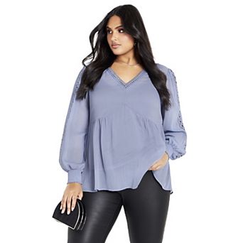 Avenue Women's Plus Size Hailey Print Top