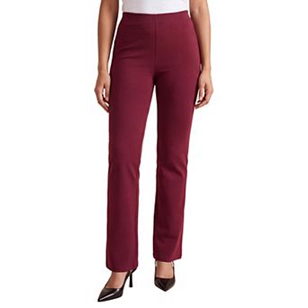 Roaman's Women's Plus Size Ponte Pull-On Bootcut Pant With Pockets